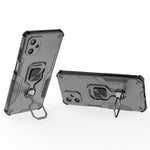 For Samsung Galaxy F06 5G Case Rotatable Ring Kickstand PC + TPU Shockproof Phone Cover
