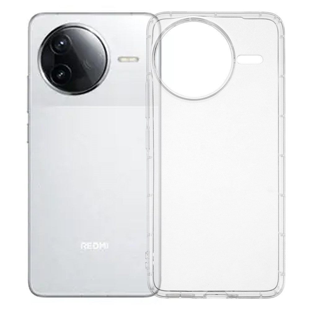Xiaomi Redmi K80 5G / Poco F7 Pro 5G Skal Transparent TPU mobil Baksida Airbagskydd