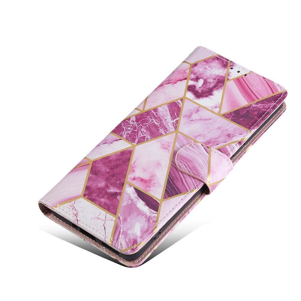 For Xiaomi Redmi Note 14 Pro 4G Case Lacquered Marble Pattern Leather Phone Cover