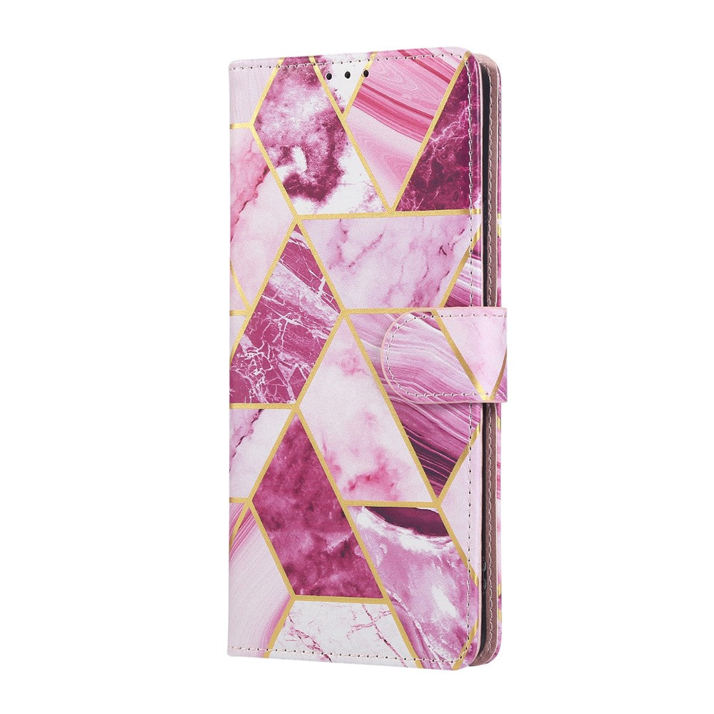 For Xiaomi Redmi Note 14 Pro 4G Case Lacquered Marble Pattern Leather Phone Cover