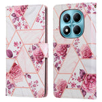 For Xiaomi Redmi Note 14 Pro 4G Case Lacquered Marble Pattern Leather Phone Cover