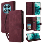 For Xiaomi Redmi Note 14 Pro 4G Case Zipper Wallet Multiple Card Slots Leather Phone Cover