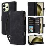 For Xiaomi Redmi Note 14 4G (164.84mm) Case Zipper Wallet Multiple Card Slots Leather Phone Cover