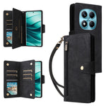 For Xiaomi Redmi Note 14 Pro 4G Case Zipper Wallet Leather Stand Phone Cover Rivet Decor