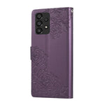 Samsung Galaxy A23 5G (Global Version) / A23 4G Skal Rosblommigt PU-läder Plånboksfodral med 3 kortfack