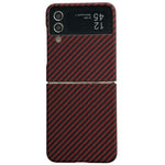 For Samsung Galaxy Z Flip3 5G Magnetic Case Carbon Fiber Texture Slim Shockproof PC Phone Cover