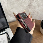 For Samsung Galaxy Z Flip3 5G Magnetic Case Carbon Fiber Texture Slim Shockproof PC Phone Cover