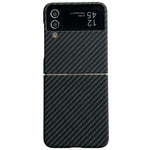 For Samsung Galaxy Z Flip3 5G Magnetic Case Carbon Fiber Texture Slim Shockproof PC Phone Cover