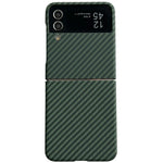 For Samsung Galaxy Z Flip4 5G Magnetic Case Carbon Fiber Texture Slim Shockproof PC Phone Cover