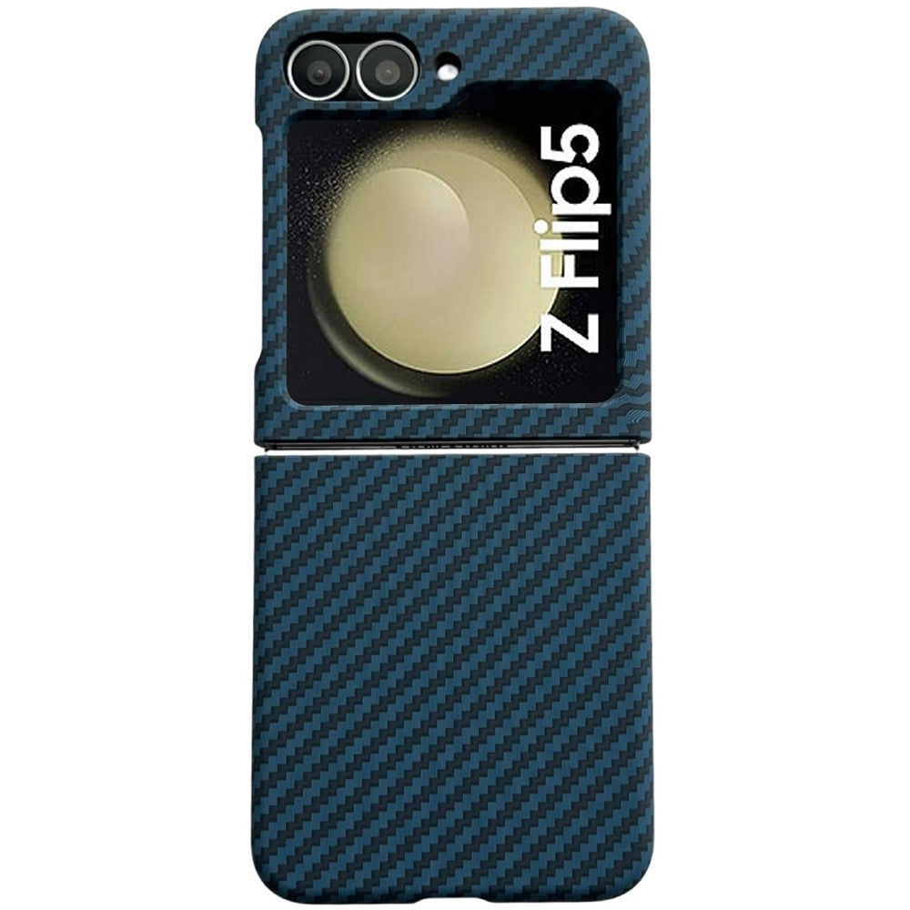 For Samsung Galaxy Z Flip5 5G Magnetic Case Carbon Fiber Texture Slim Shockproof PC Phone Cover