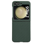 For Samsung Galaxy Z Flip5 5G Magnetic Case Carbon Fiber Texture Slim Shockproof PC Phone Cover