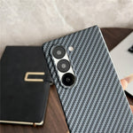 Til Samsung Galaxy Z Fold5 5G Magnetisk cover med kulfibertekstur og skærmbeskytter