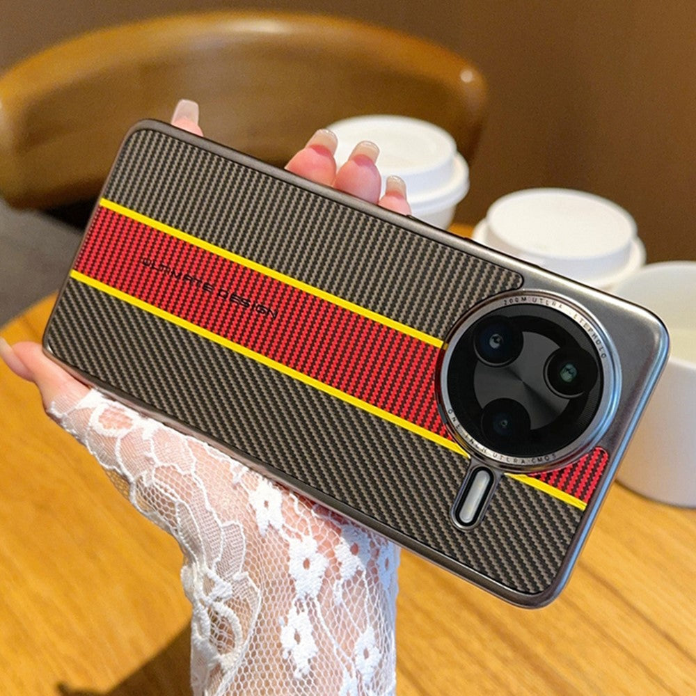 Xiaomi Redmi K80 5G / Poco F7 Pro 5G-skal i fibertexturerat läder + PC-mobilskal