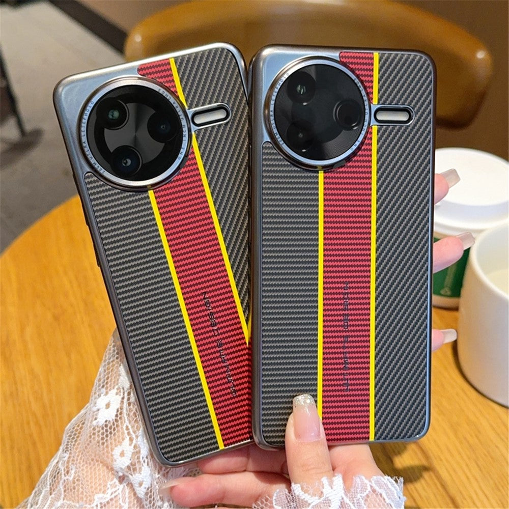 Xiaomi Redmi K80 5G / Poco F7 Pro 5G-skal i fibertexturerat läder + PC-mobilskal