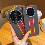 For Oppo Find X8s 5G Case Fiber Texture Leather + PC Phone Cover