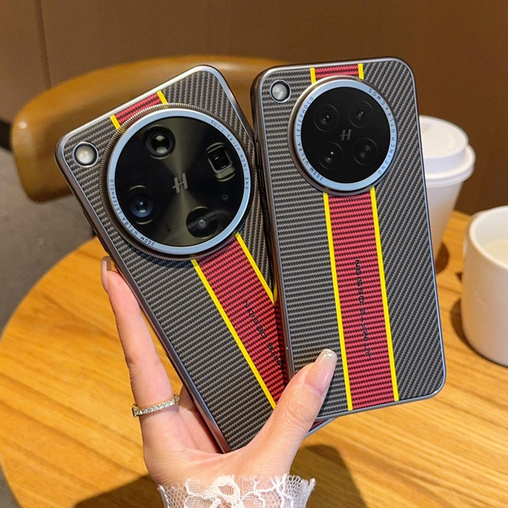 For Oppo Find X8s 5G Case Fiber Texture Leather + PC Phone Cover