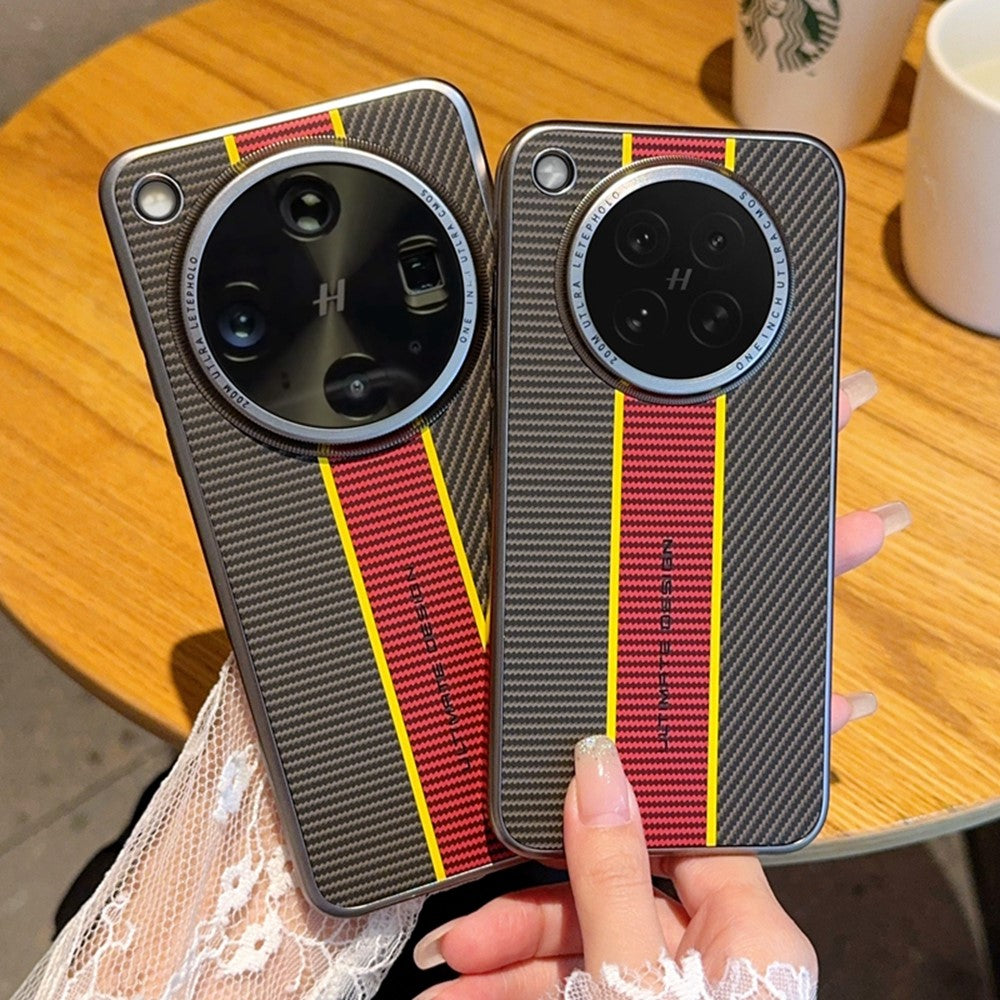 For Oppo Find X8s 5G Case Fiber Texture Leather + PC Phone Cover