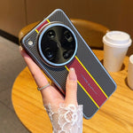 For Oppo Find X8 Ultra 5G Case Fiber Texture Leather + PC Phone Cover