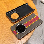 For Honor Magic7 Pro 5G Case Fiber Texture Leather + PC Phone Cover