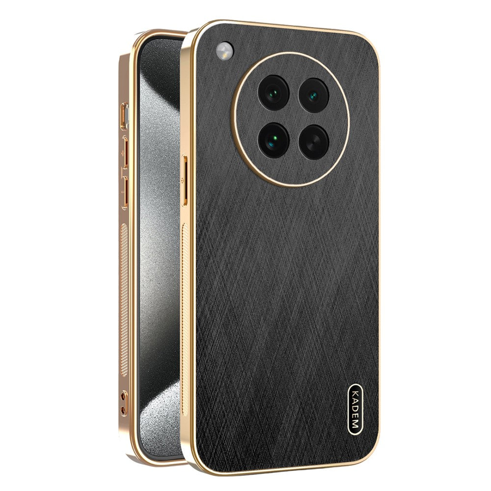 KADEM For Oppo Find X8s 5G Case Electroplating Silk Texture PU + TPU Phone Back Cover