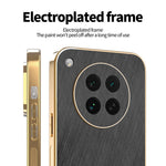 KADEM For Oppo Find X8s 5G Case Electroplating Silk Texture PU + TPU Phone Back Cover