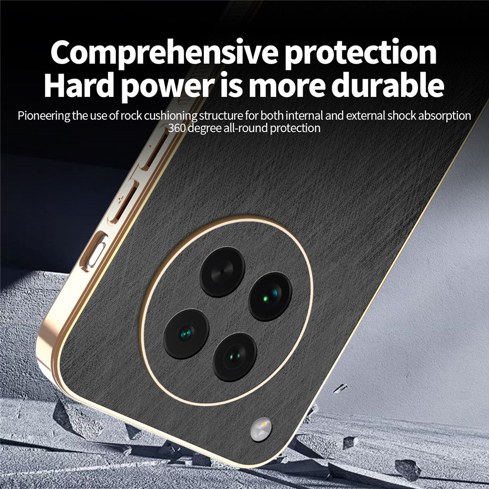 KADEM For Oppo Find X8s 5G Case Electroplating Silk Texture PU + TPU Phone Back Cover