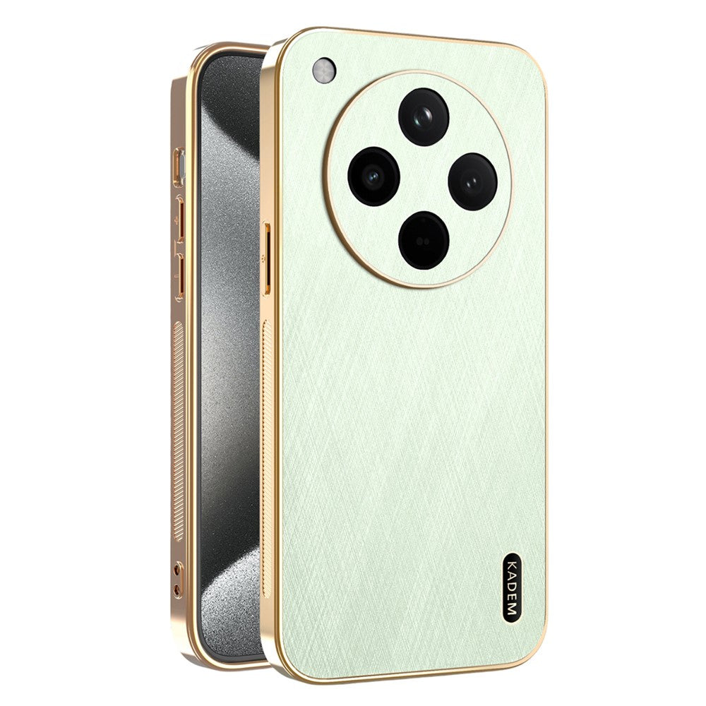 KADEM For Oppo Find X8s+ 5G Case Electroplating Silk Texture PU + TPU Phone Back Cover