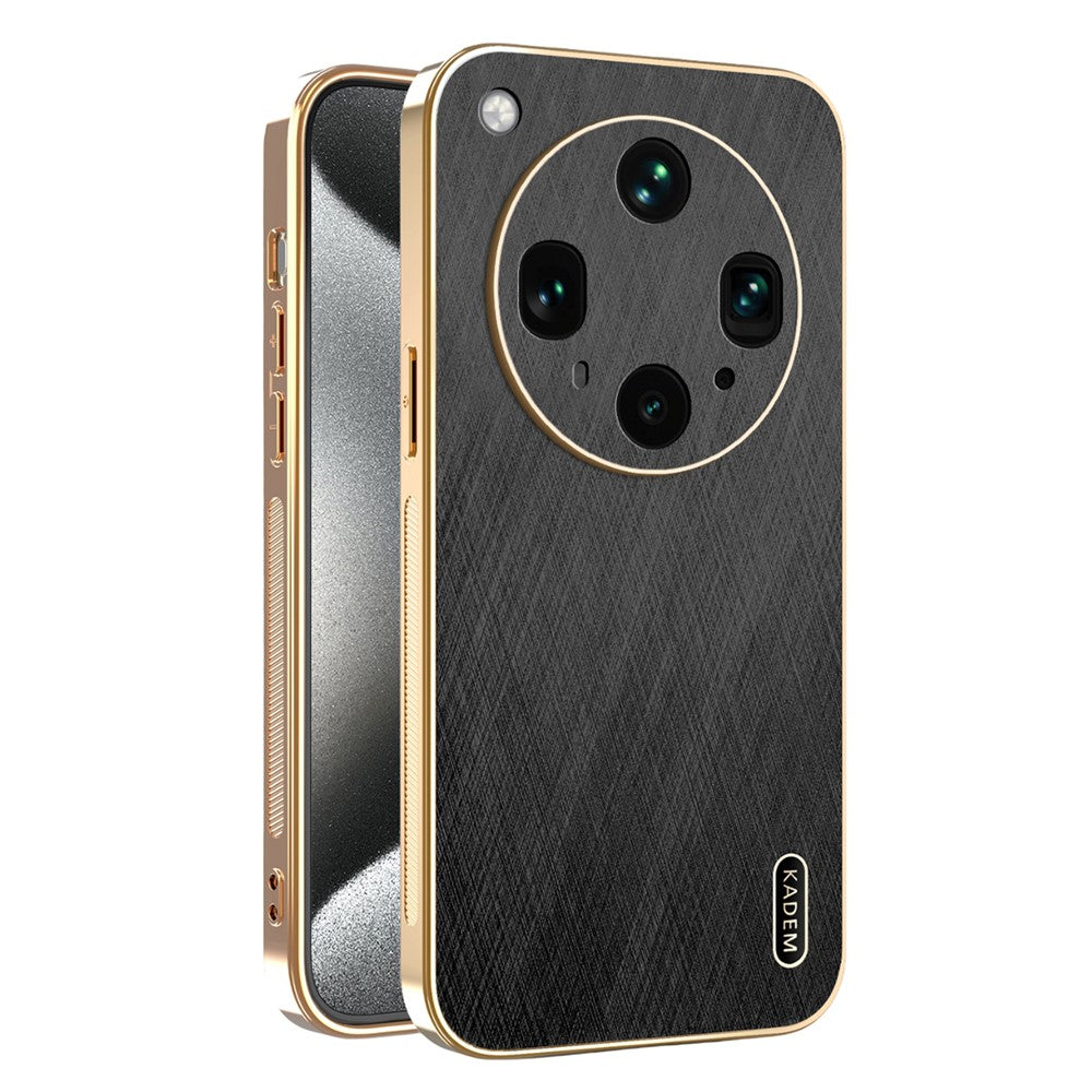KADEM For Oppo Find X8 Ultra 5G Case Electroplating Silk Texture PU + TPU Phone Back Cover