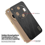 KADEM For Oppo Find X8 Ultra 5G Case Electroplating Silk Texture PU + TPU Phone Back Cover