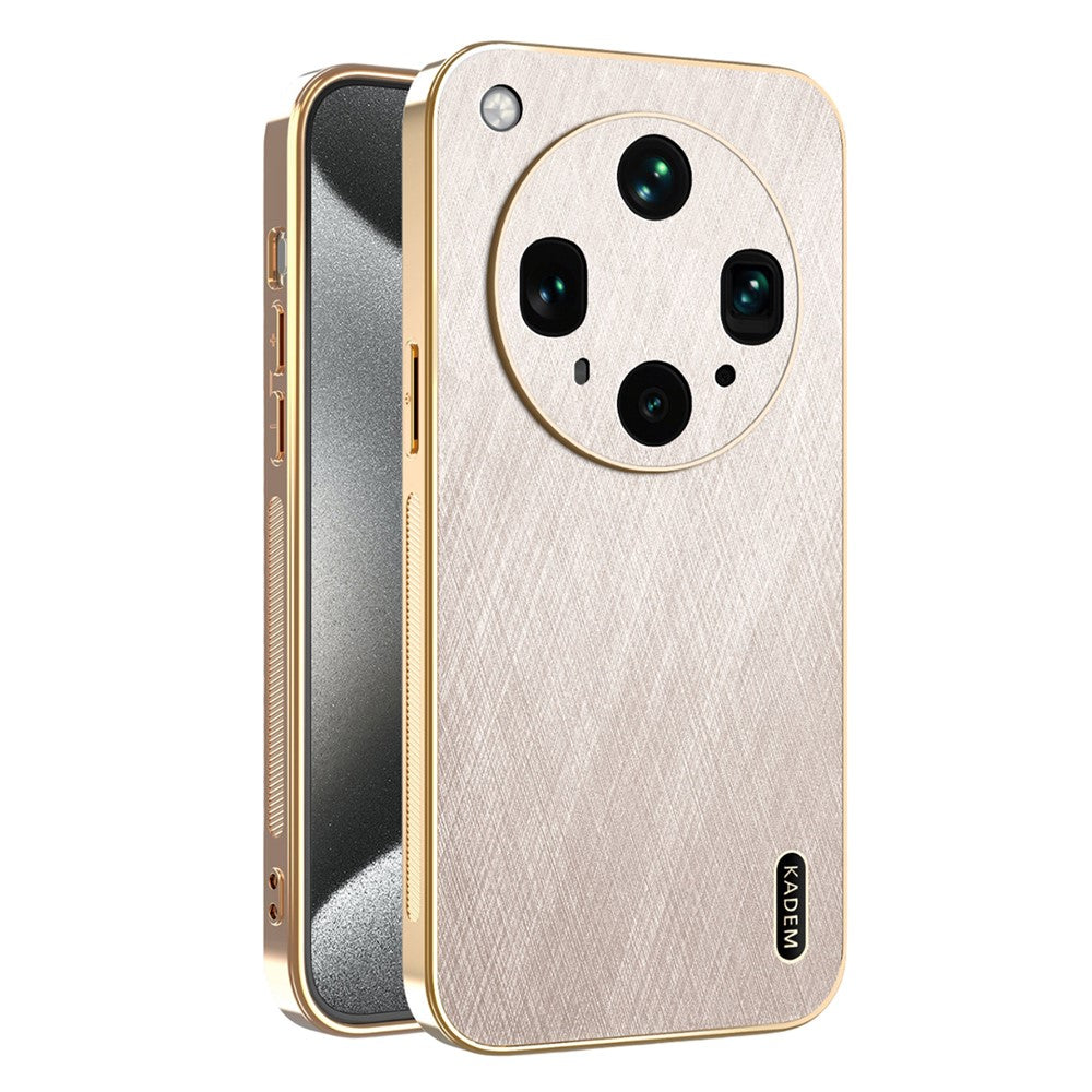 KADEM For Oppo Find X8 Ultra 5G Case Electroplating Silk Texture PU + TPU Phone Back Cover
