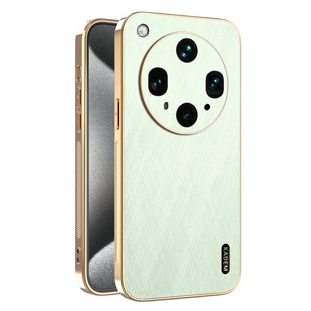 KADEM For Oppo Find X8 Ultra 5G Case Electroplating Silk Texture PU + TPU Phone Back Cover