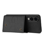 For Samsung Galaxy S25 Edge Case with Card Slots Kickstand Leather + TPU Phone Cover
