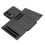 For Samsung Galaxy S25 Edge Case with Card Slots Kickstand Leather + TPU Phone Cover