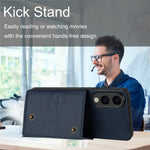 For Samsung Galaxy S25 Edge Case with Card Slots Kickstand Leather + TPU Phone Cover