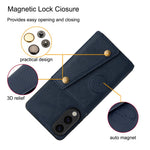 For Samsung Galaxy S25 Edge Case with Card Slots Kickstand Leather + TPU Phone Cover