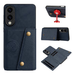 For Samsung Galaxy S25 Edge Case with Card Slots Kickstand Leather + TPU Phone Cover
