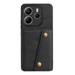For Xiaomi Redmi Note 14 4G (163.25mm) Case with Card Slots Kickstand Leather + TPU Phone Cover