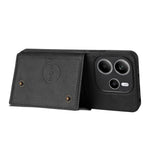 For Xiaomi Redmi Note 14 4G (163.25mm) Case with Card Slots Kickstand Leather + TPU Phone Cover
