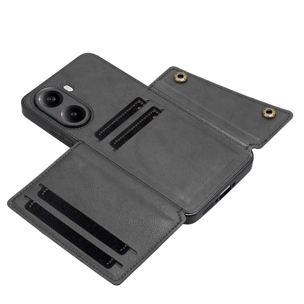 For Xiaomi Redmi Turbo 4 5G / Poco X7 Pro 5G Case with Card Slots Kickstand Leather + TPU Phone Cover