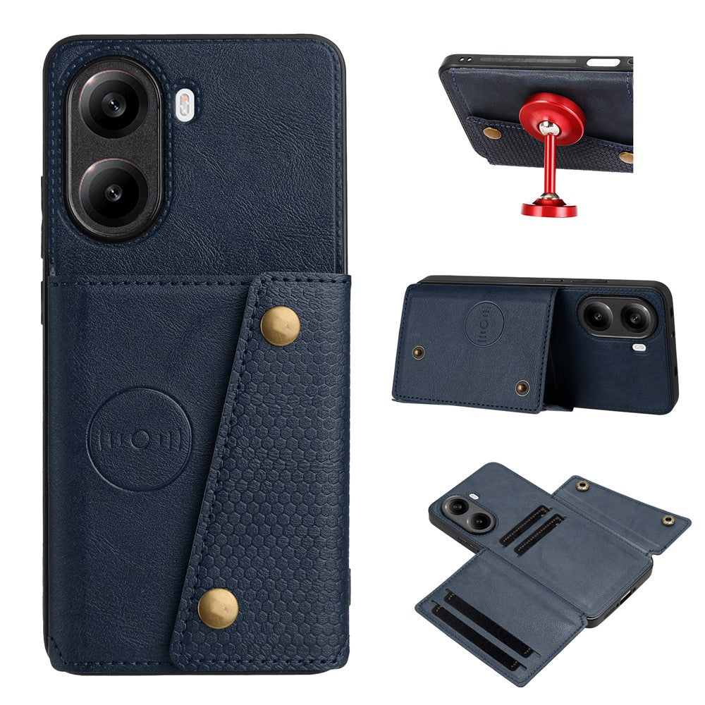 For Xiaomi Redmi Turbo 4 5G / Poco X7 Pro 5G Case with Card Slots Kickstand Leather + TPU Phone Cover
