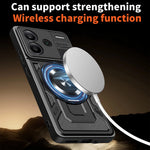 For Xiaomi Redmi Note 13 Pro+ 5G Magnetic Case Rotating Kickstand TPU + PC Phone Cover