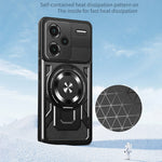 For Xiaomi Redmi Note 13 Pro+ 5G Magnetic Case Rotating Kickstand TPU + PC Phone Cover