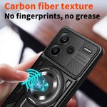For Xiaomi Redmi Note 13 Pro+ 5G Magnetic Case Rotating Kickstand TPU + PC Phone Cover