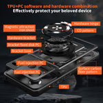 For Xiaomi Redmi Note 13 Pro+ 5G Magnetic Case Rotating Kickstand TPU + PC Phone Cover