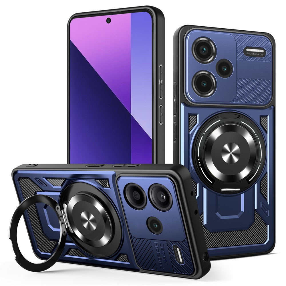 For Xiaomi Redmi Note 13 Pro+ 5G Magnetic Case Rotating Kickstand TPU + PC Phone Cover