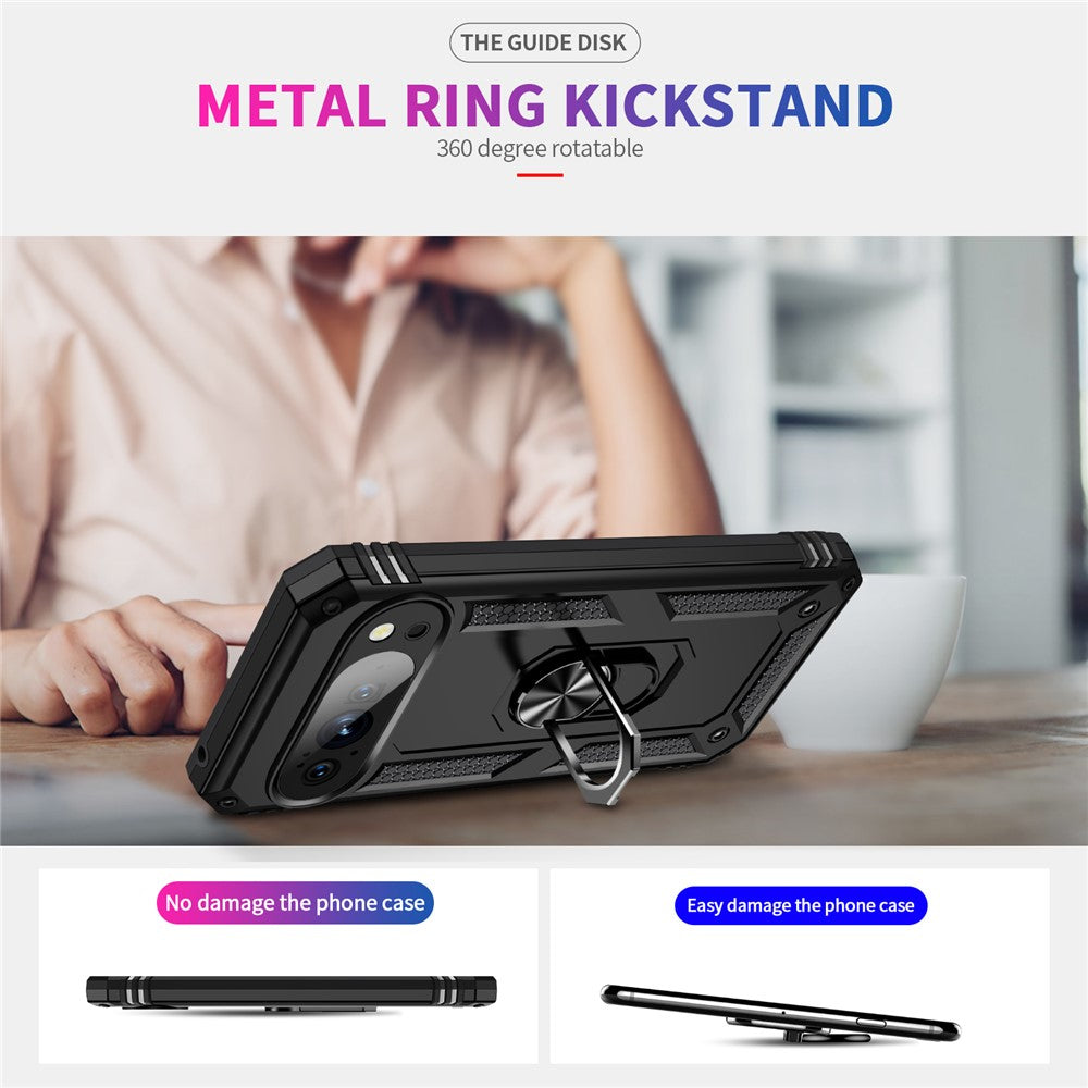 For Google Pixel 10 / 10 Pro Case PC + TPU Phone Cover with Kickstand