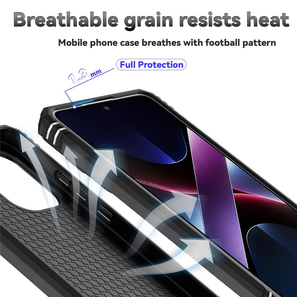 For Xiaomi Poco X7 Pro 5G / Redmi Turbo 4 5G Case PC + TPU Phone Cover with Lens Protection Kickstand