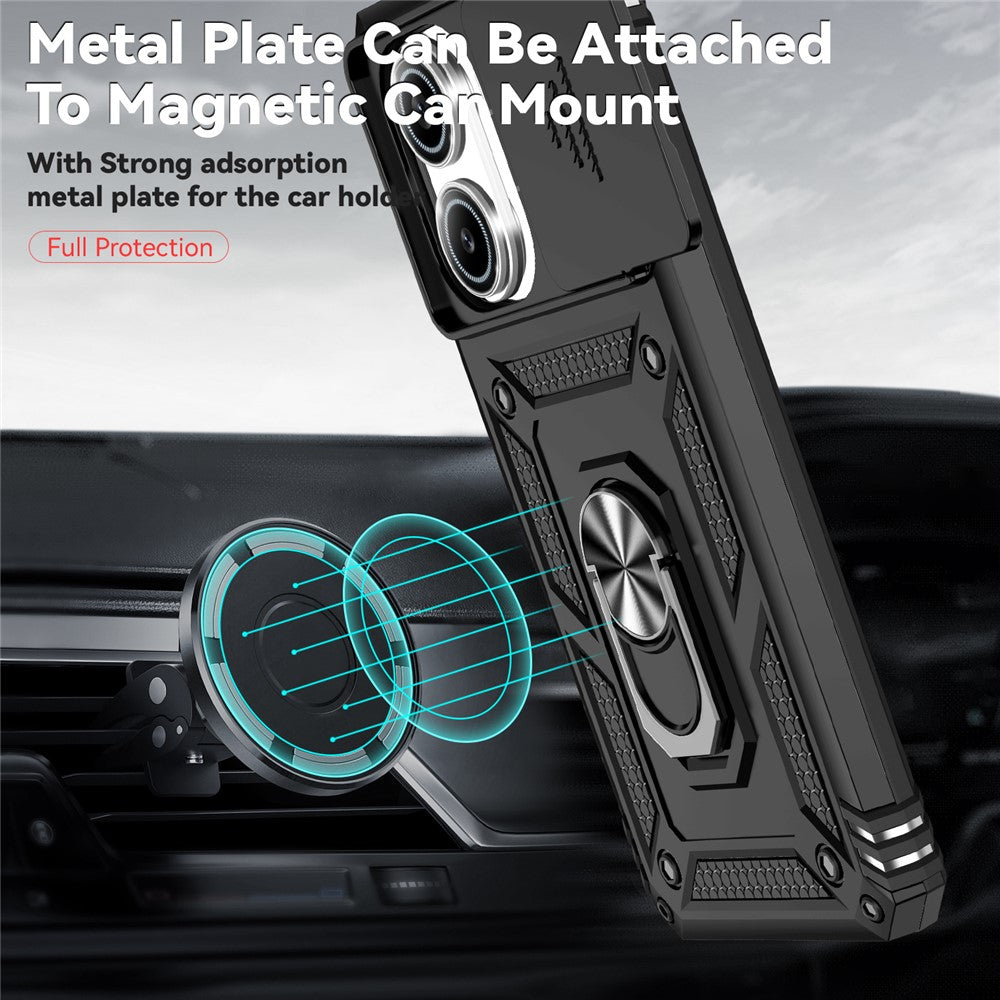 For Xiaomi Poco X7 Pro 5G / Redmi Turbo 4 5G Case PC + TPU Phone Cover with Lens Protection Kickstand