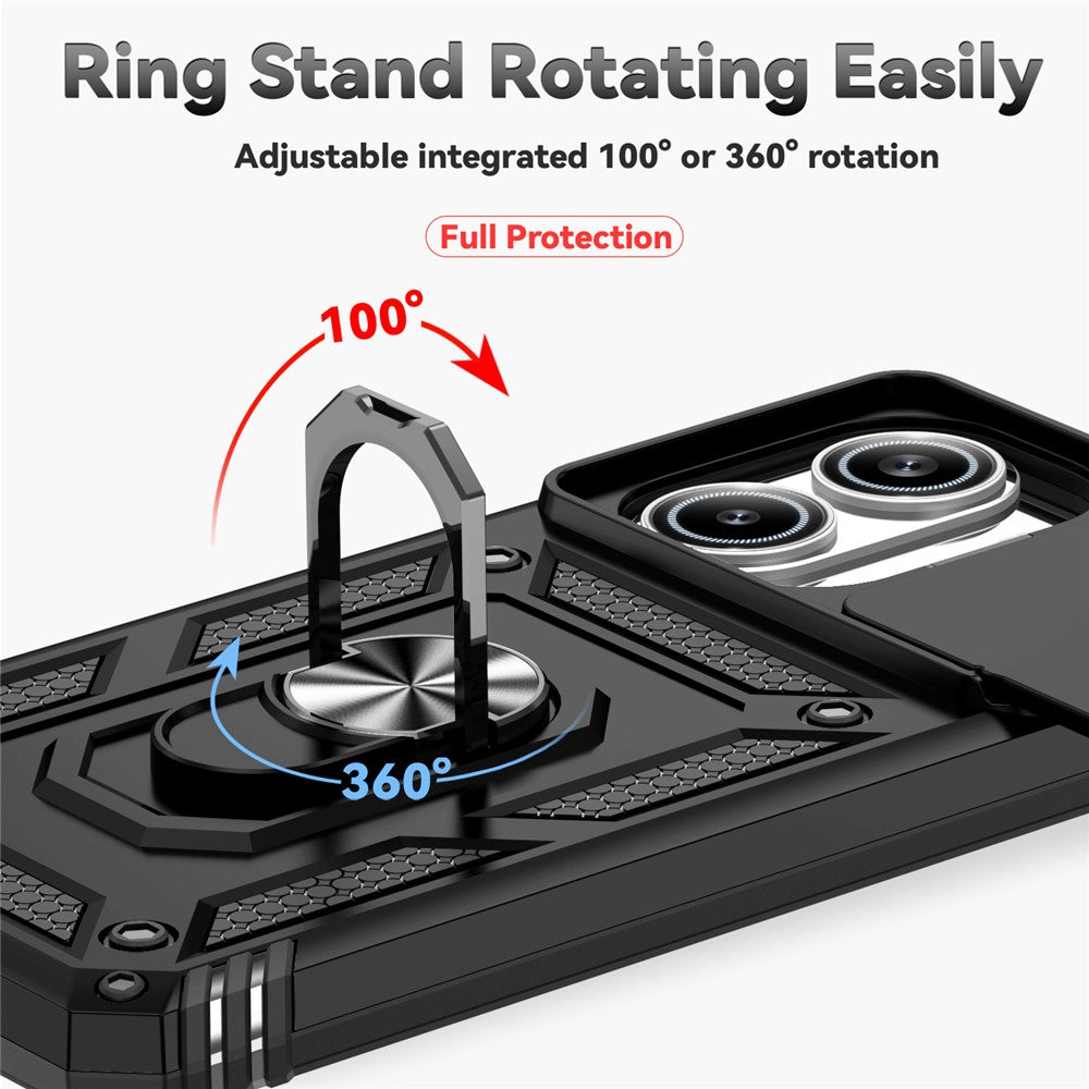 For Xiaomi Poco X7 Pro 5G / Redmi Turbo 4 5G Case PC + TPU Phone Cover with Lens Protection Kickstand
