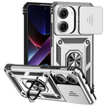 For Xiaomi Poco X7 Pro 5G / Redmi Turbo 4 5G Case PC + TPU Phone Cover with Lens Protection Kickstand